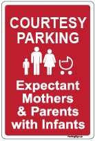 Courtesey Parking Expectant Mothers Sign