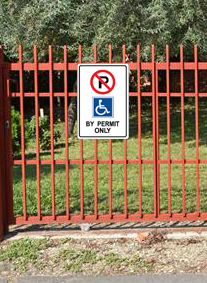 handicap-sign-fence-mount
